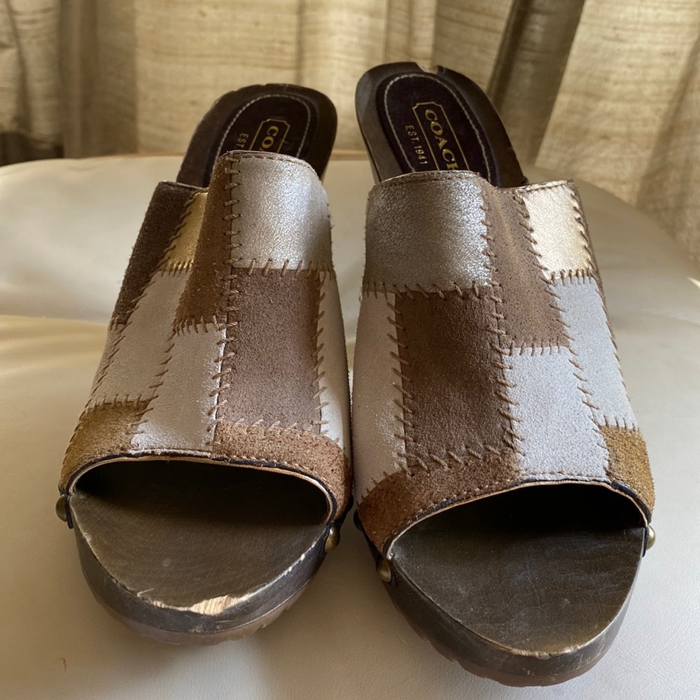 Coach Patchwork Leather Clogs - image 1